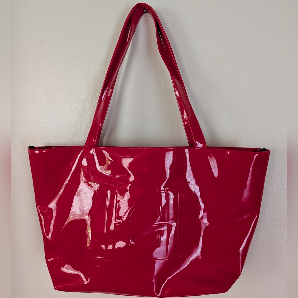 Carolina Herrera Good Girl Glossy Red Vinyl Tote Bag